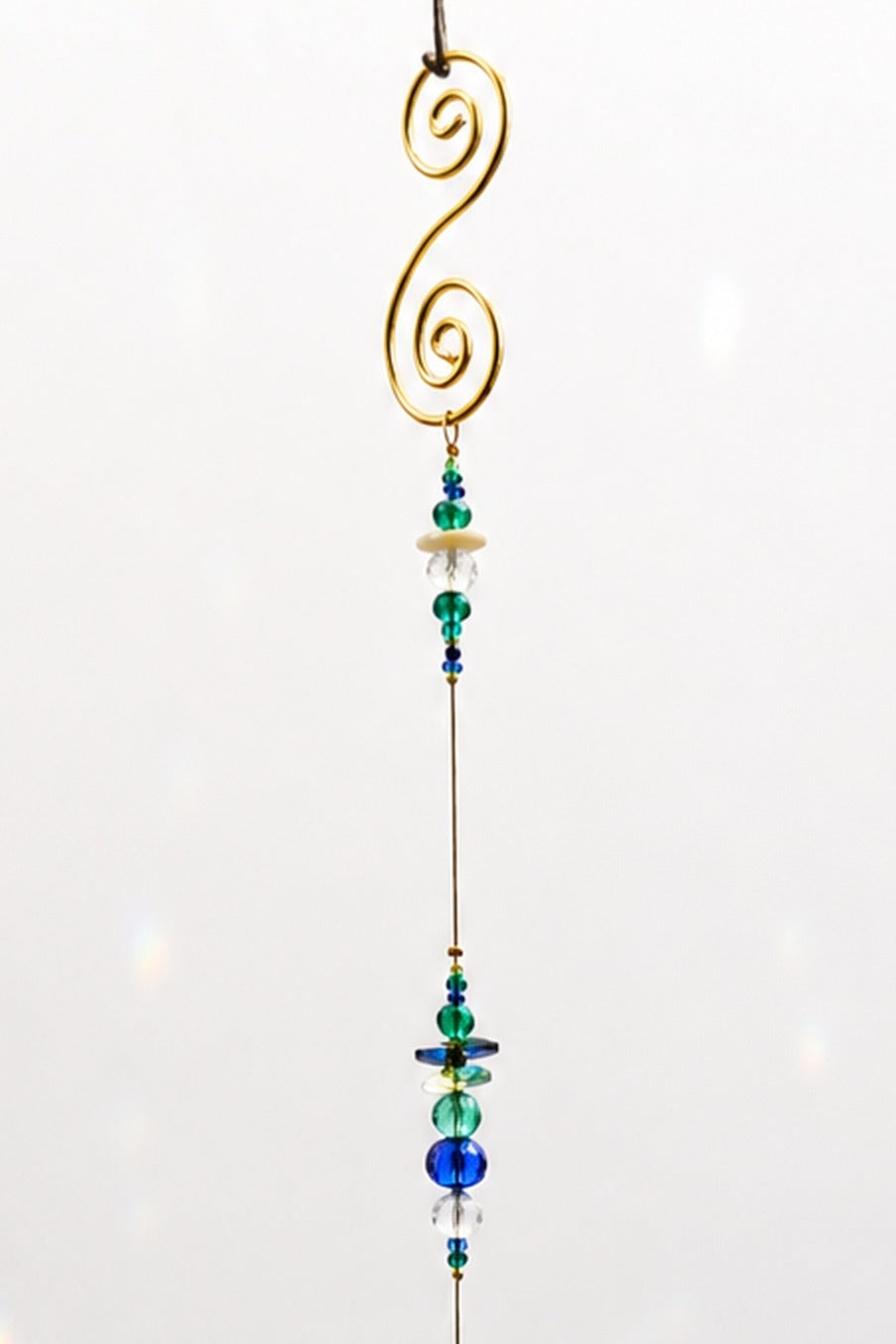 Swirl and Sea Inspired Long Drop Suncatcher