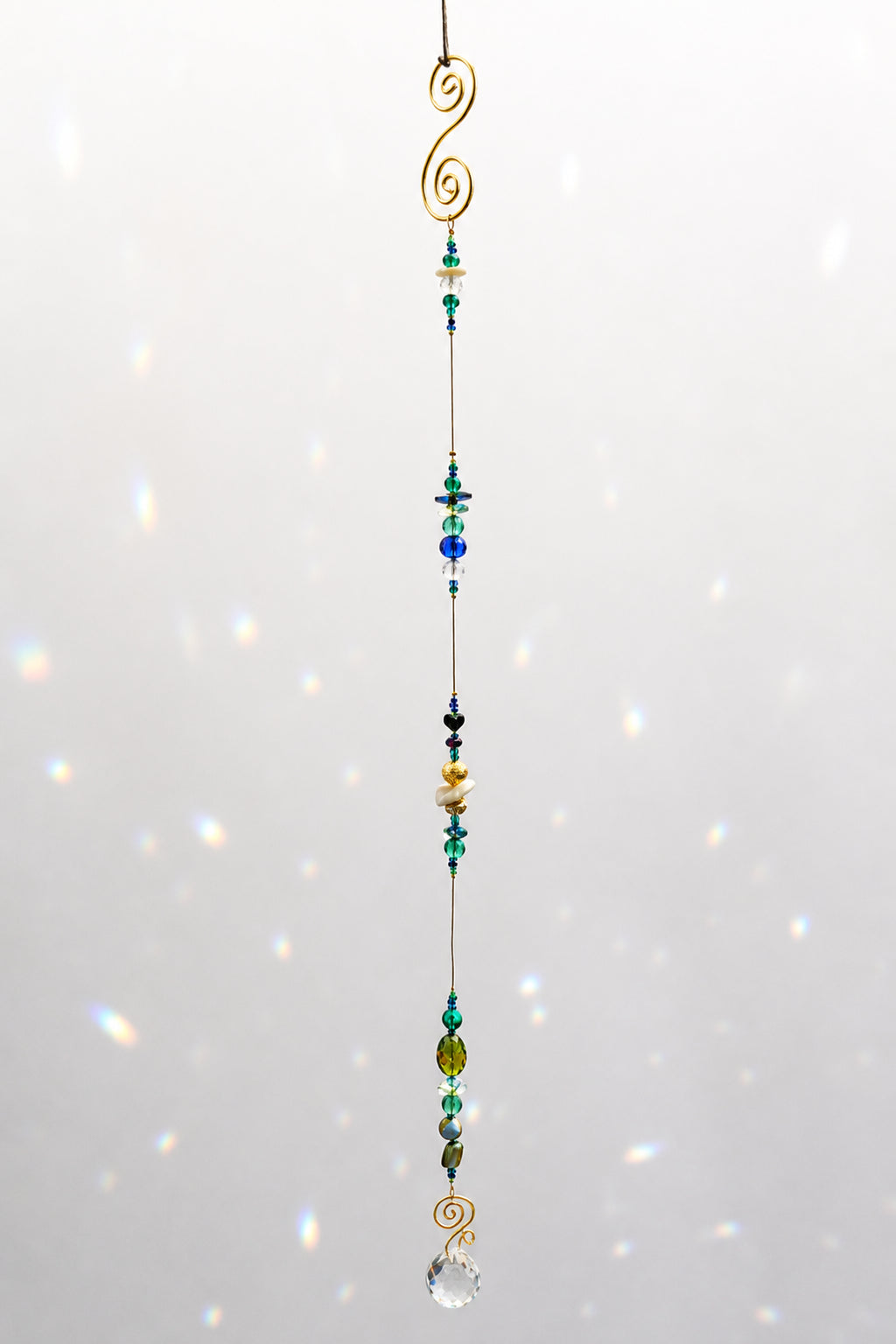Swirl and Sea Inspired Long Drop Suncatcher