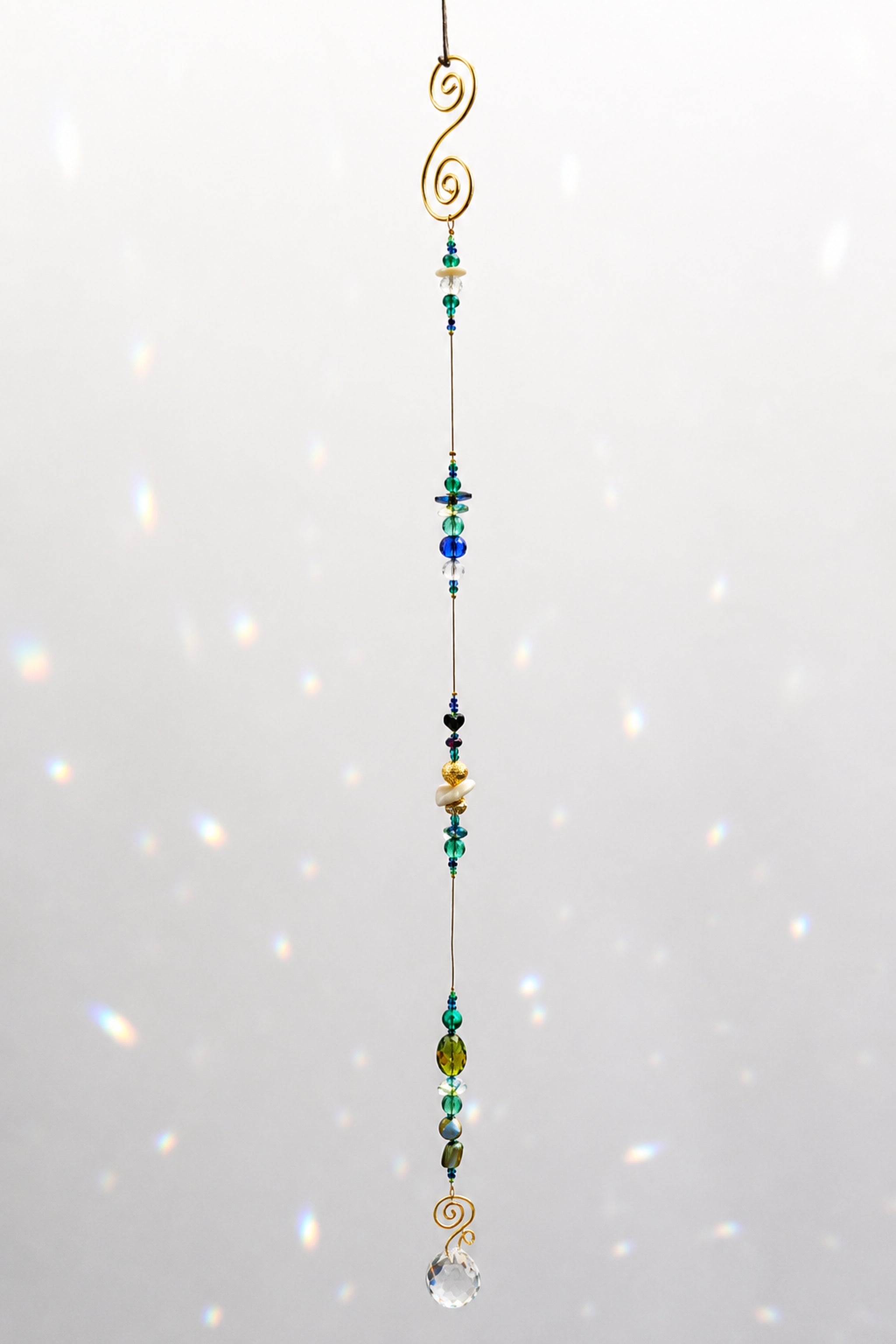 Swirl and Sea Inspired Long Drop Suncatcher