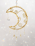 The Moon’s Gift to You – Citrine Crystal Moon Suncatcher