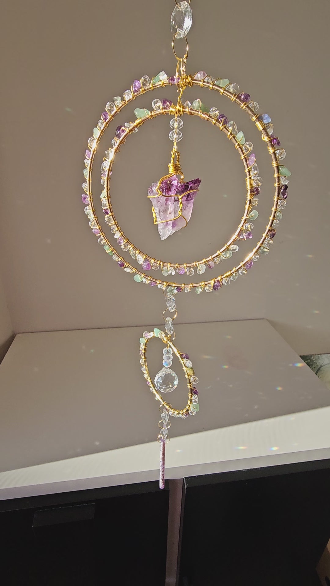 Triple Ringed Serenity Suncatcher