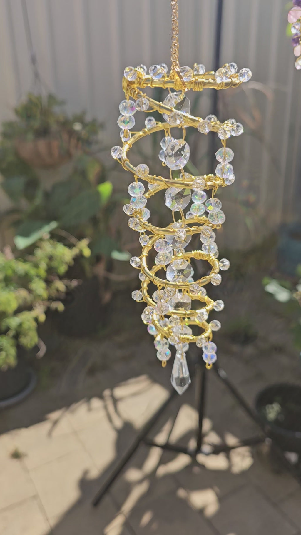 Sparkles Galore Spiral Hand Crafted Suncatcher