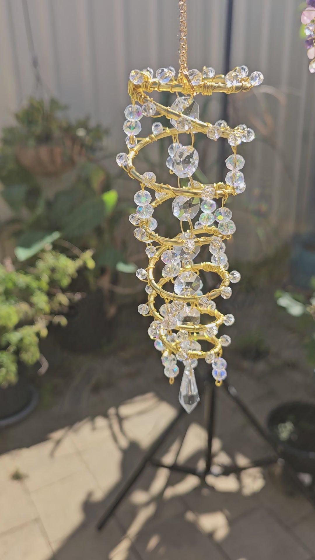 Sparkles Galore Spiral Hand Crafted Suncatcher